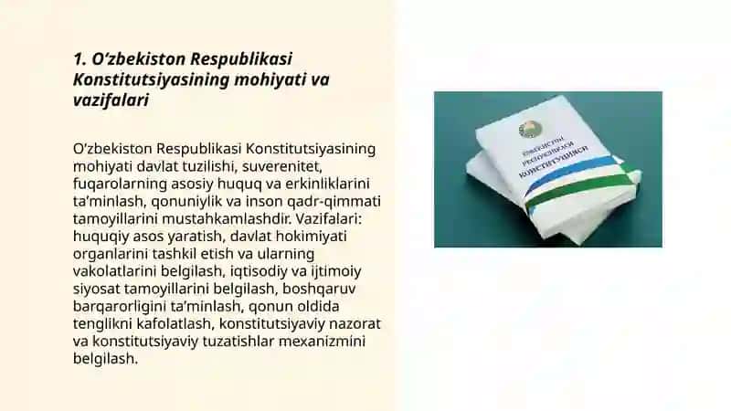 Oʻzbekiston respublikasi konstitutsiyasi 3