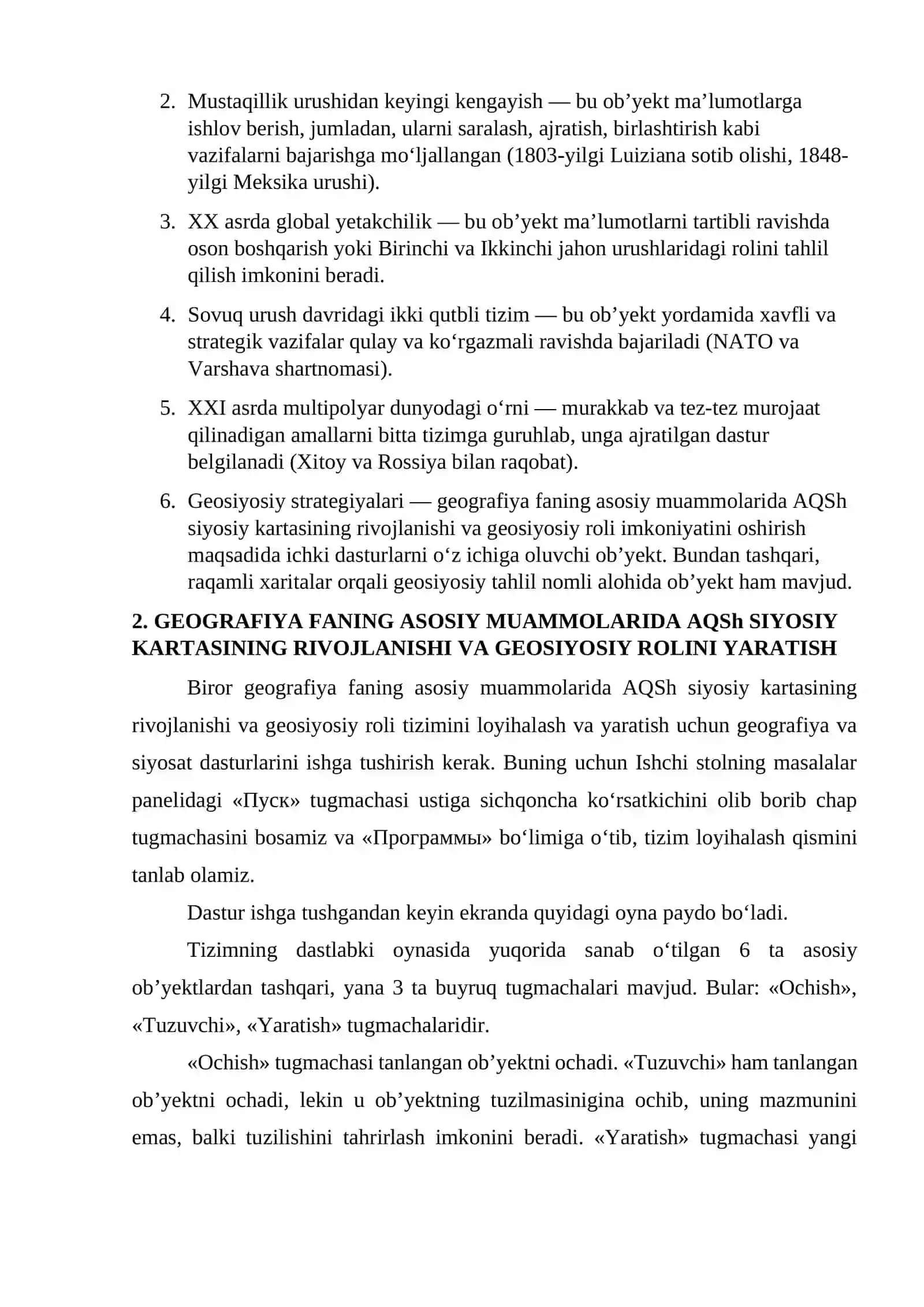 “Geografiya faning asosiy muammolarida AQSh siyosiy kartasining rivojlanishi va geosiyosiy roli” 3