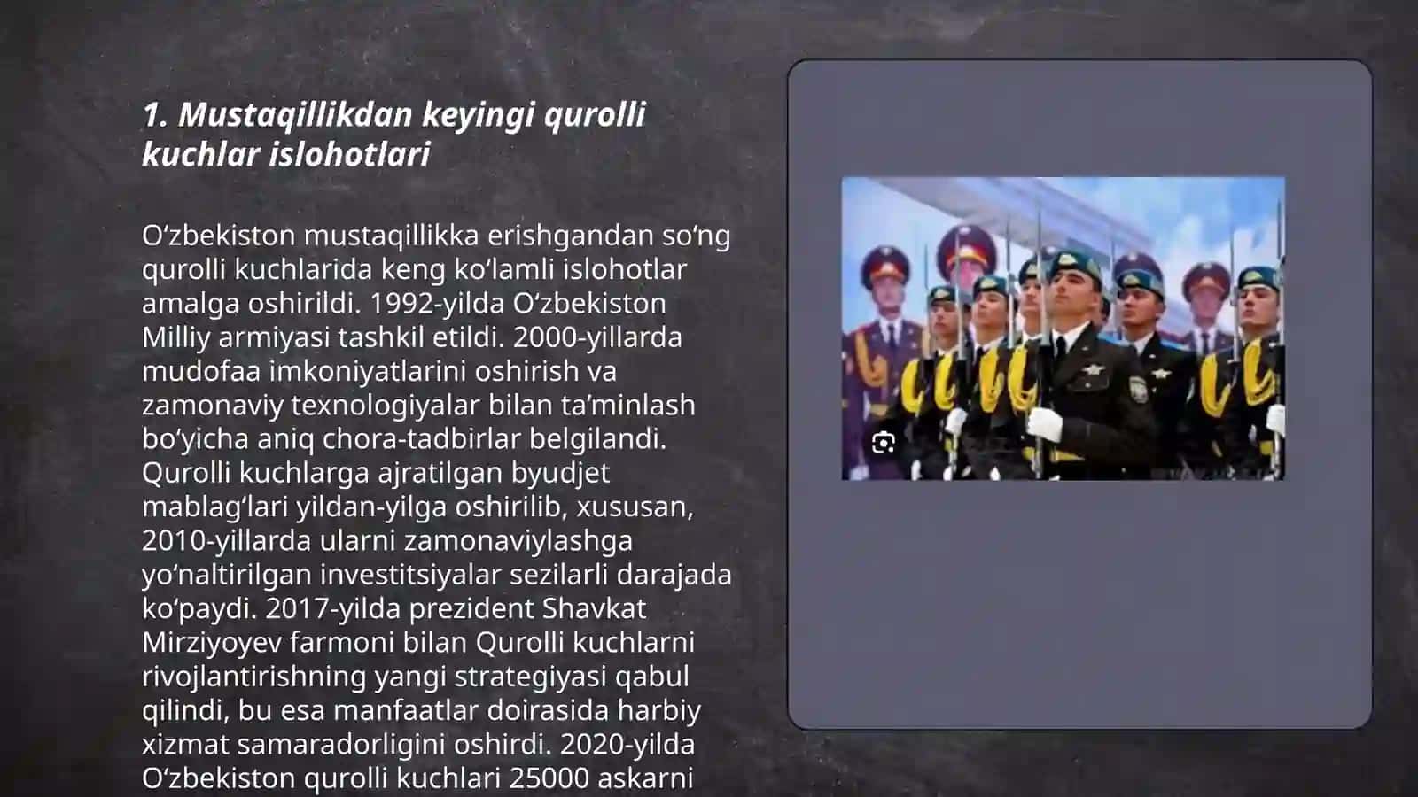 Mustaqillikdan keyingi qurolli kuchlar islohotlari 3