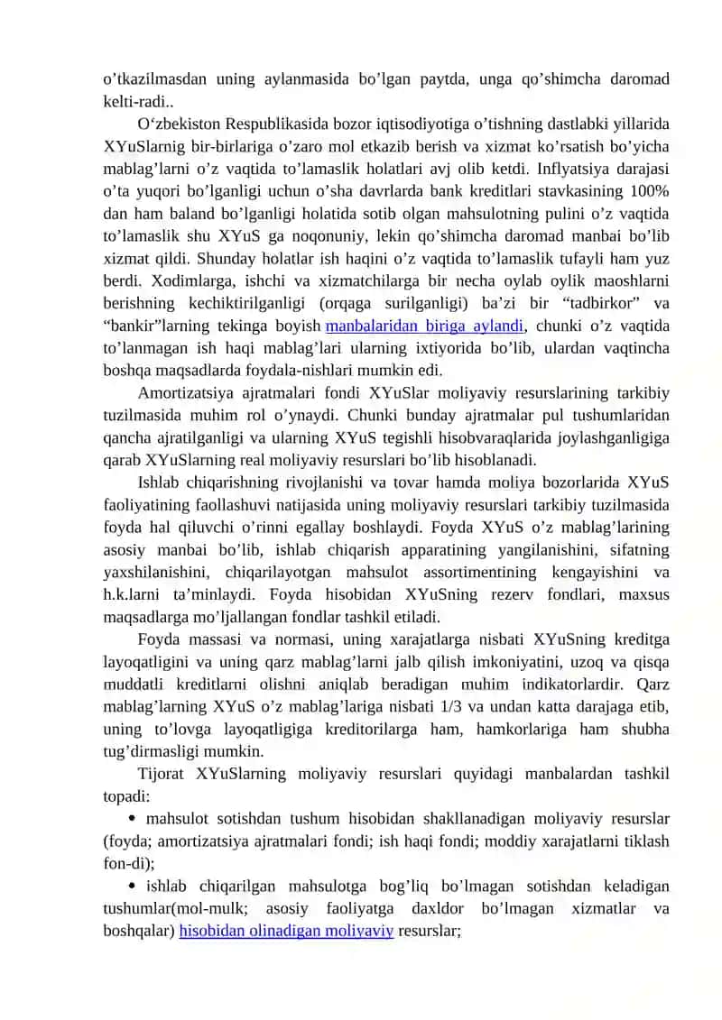 XO’JALIK YURITUVCHI SUB’EKTLAR MOLIYAVIY RESURSLARI 3