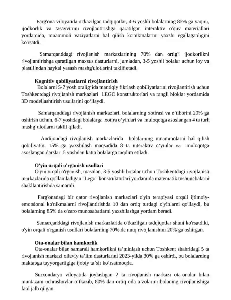Bolalarni maktab ta'limiga tayyorlashda rivojlantiruvchi markazlarning o'rni 3