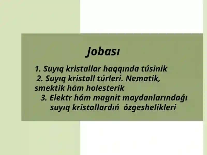 Suyıq kristallar haqqında túsinik 3
