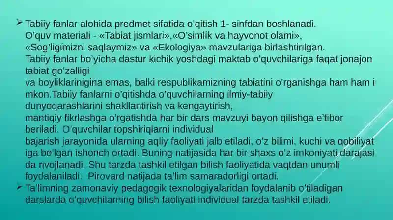 Tabiiy fan darslarida zamonaviy pedagogik texnologiyalardan foydalanish 3