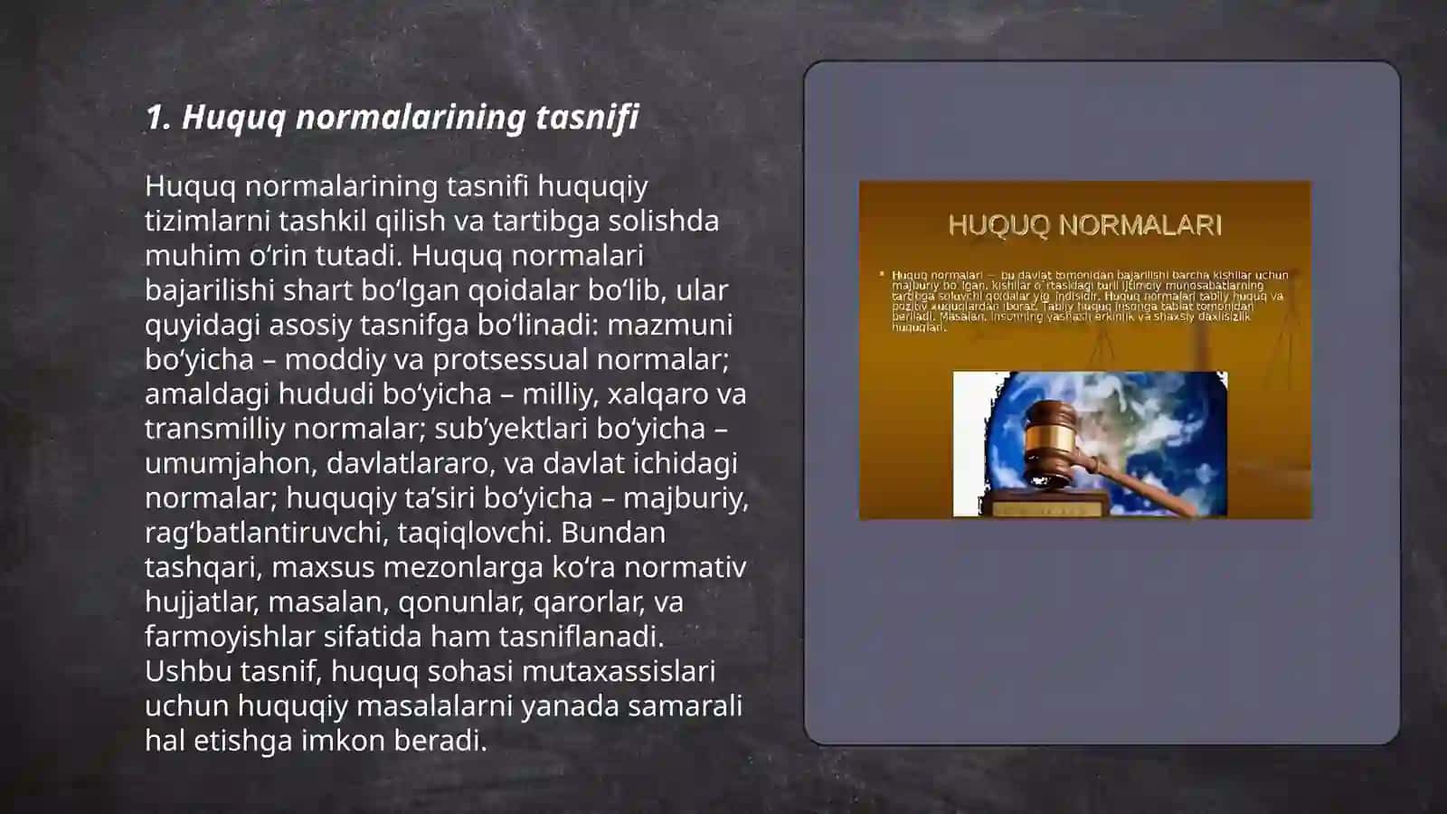 Huquq normalarini tasniflash 3