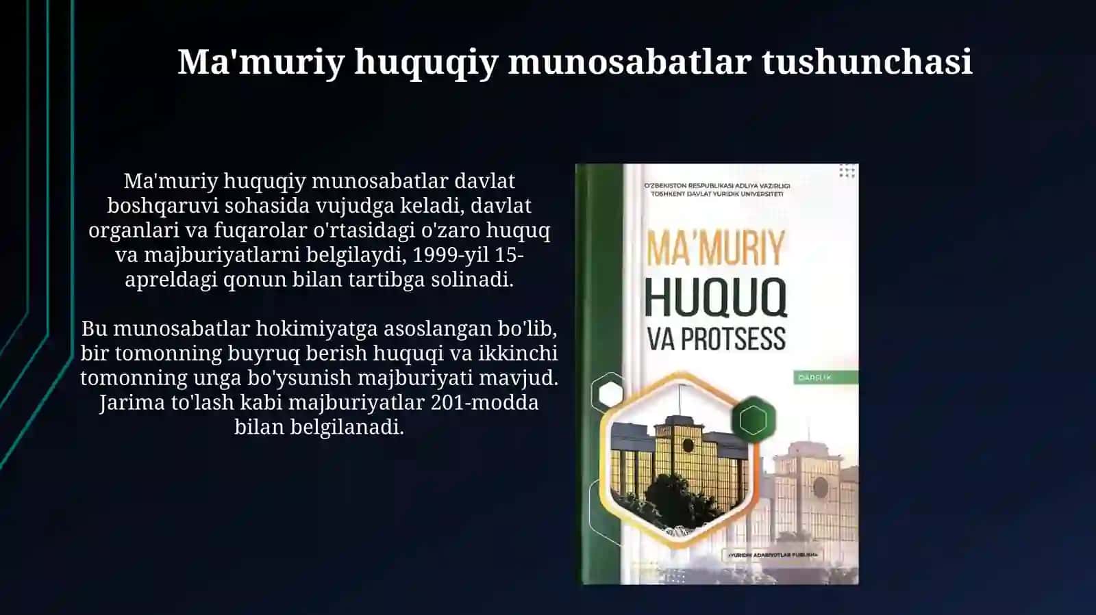 Ma'muriy-huquqiy munosabatlar: mazmuni va sub'ektlari 3