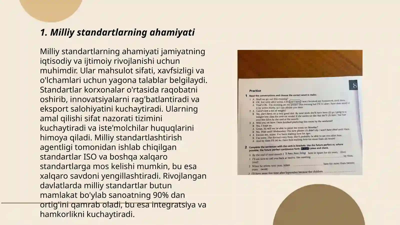 O’zbekiston Milliy standartlarini ishlab chiqish, tasdiqlash va joriy etish, ularning ustidan nazorat qilish tartiblari 3