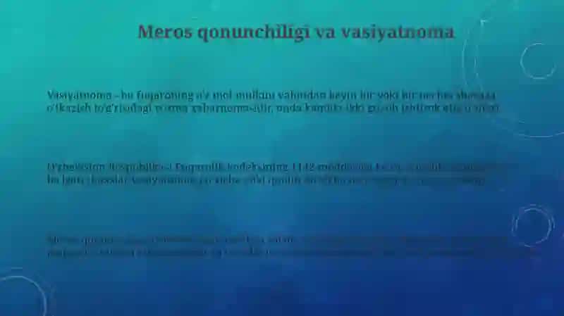 Vorislik va homiylik 3