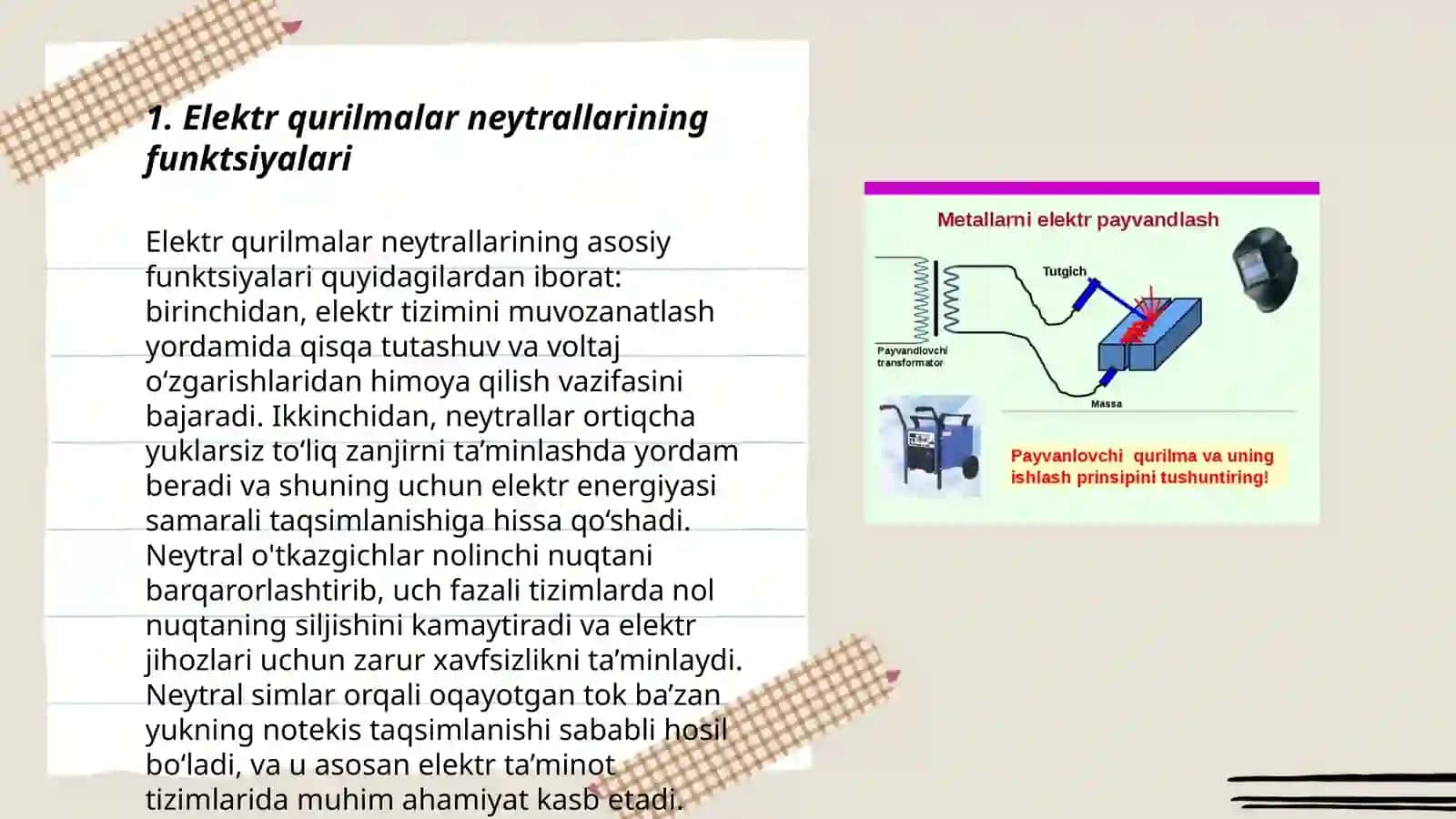 Elektr qurilmalar neytrallarining ish rejimlari 3