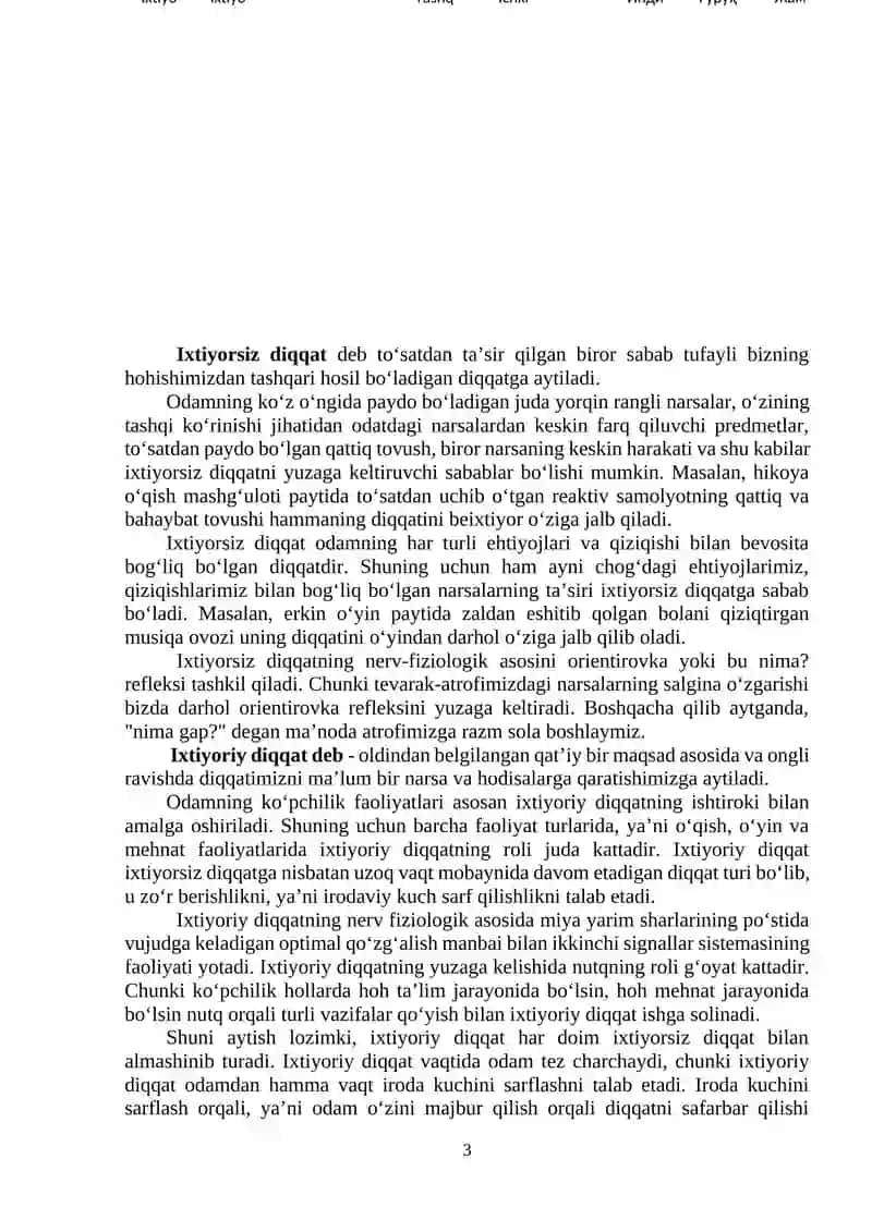 Diqqat va uning turlari 3