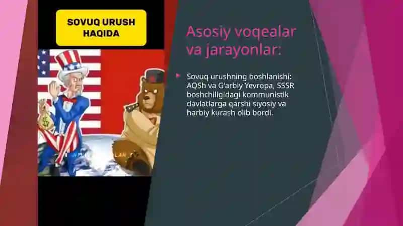 Ikkinchi jahon urushidan keyingi yillarda AQSh va Gʻarbiy Yevropa mamlakatlari 3