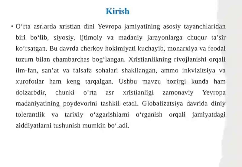 O‘rta asrlarda xristian dini 3