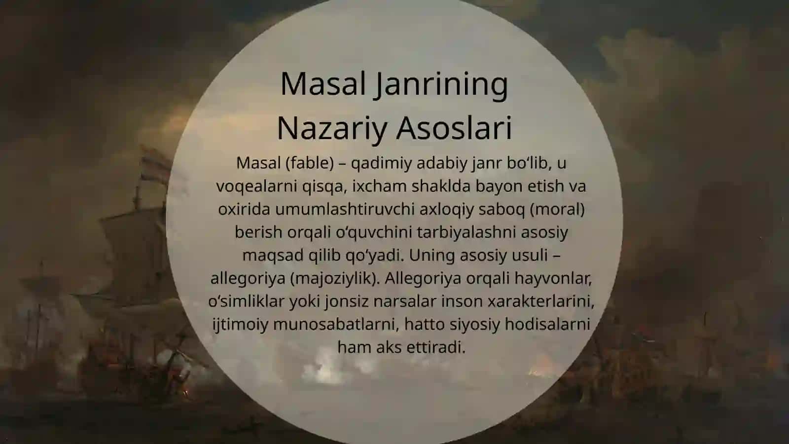 Ezop masallarida didaktika. Masal Janrining Nazariy Asoslari 3