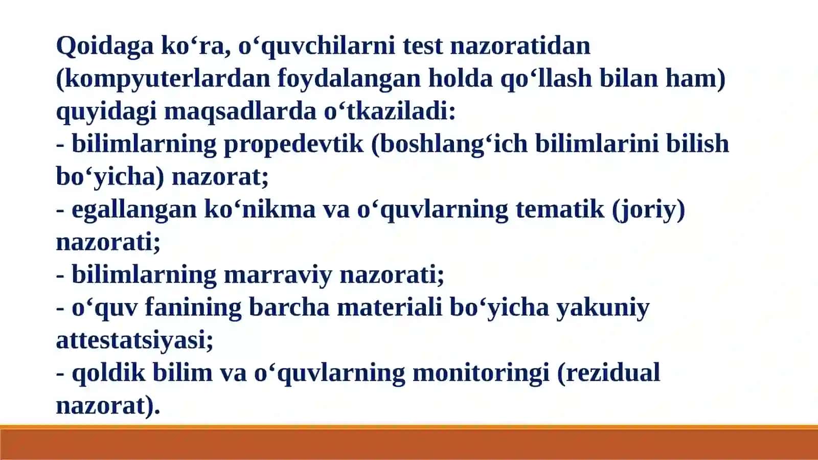 Ta’lim elementlarini o‘zlashtirish natijalarini baholash 3