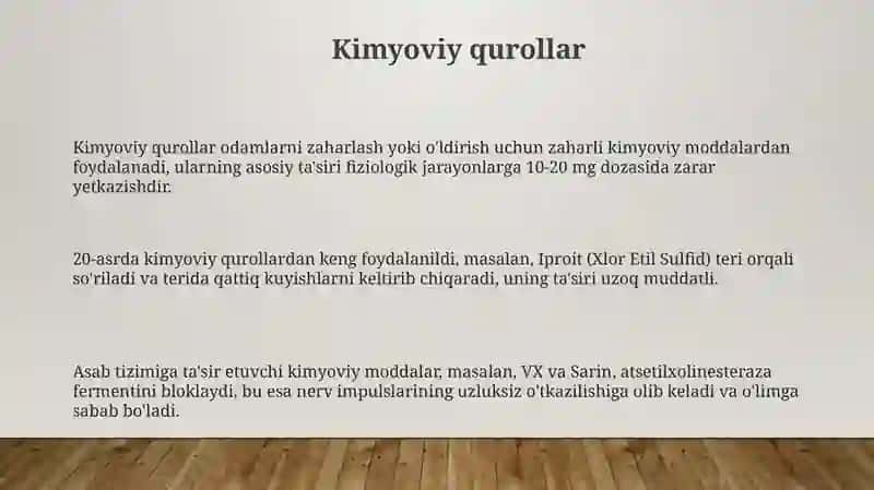 Kimyoviy qurollar 3