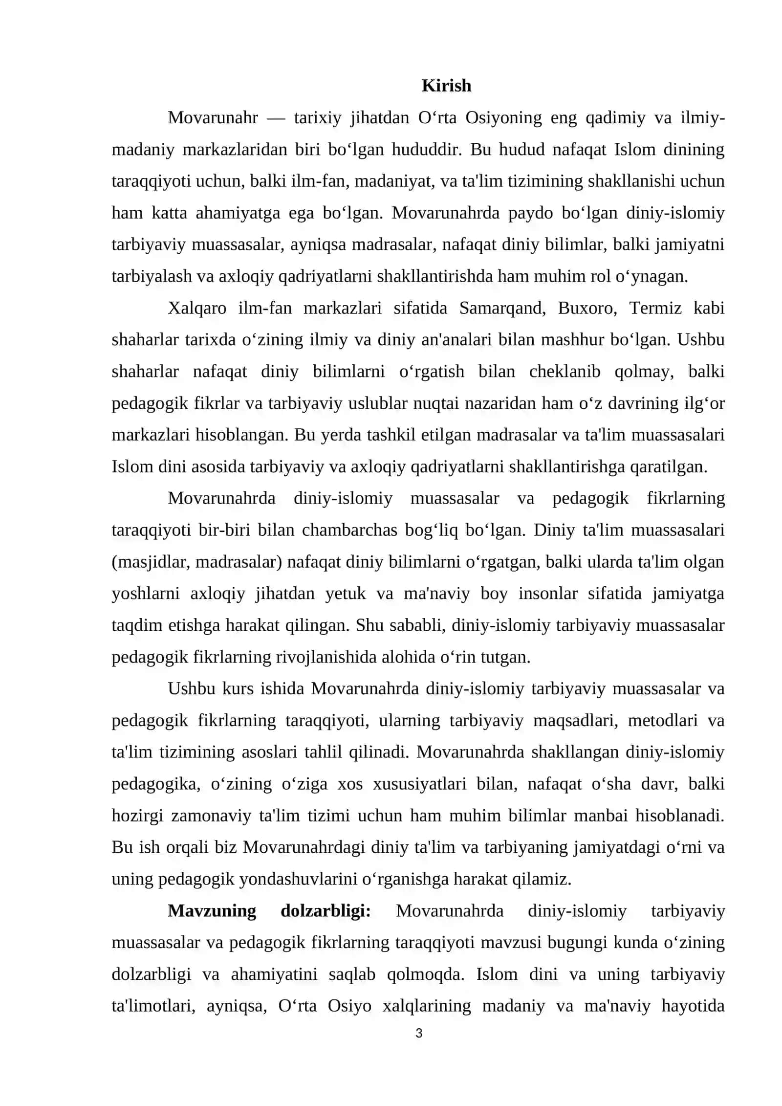 Movarunahrda diniy-islomiy tarbiyaviy muassasalar va pedagogik fiklar taraqqiyot. 3