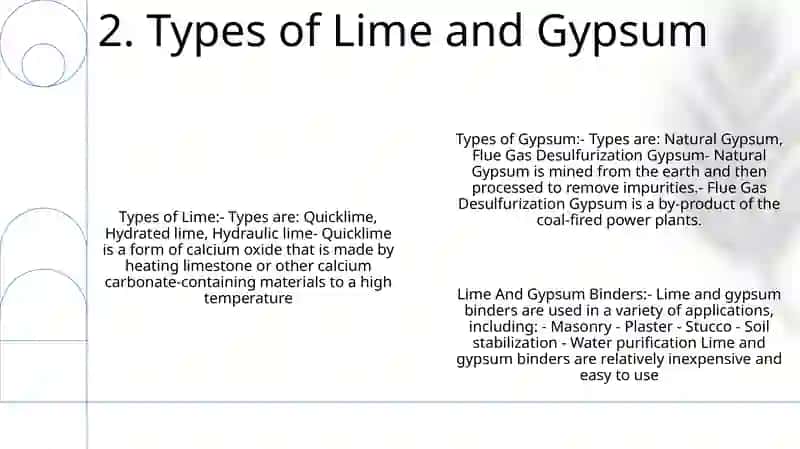 Lime And Gypsum Binders 3