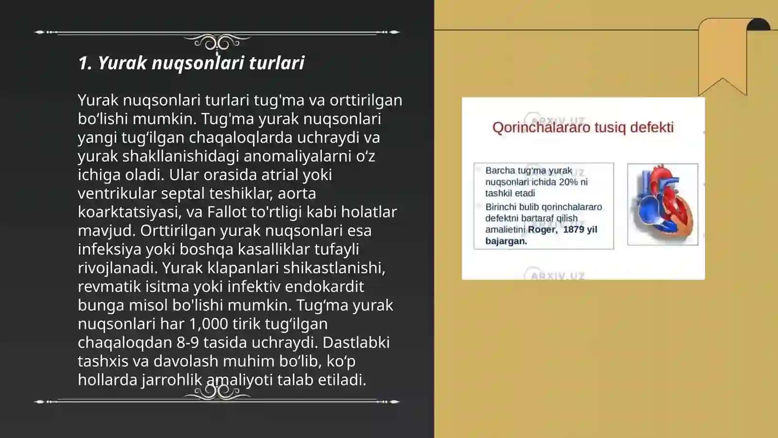 Yurakning ortirilgan nuqsonlari 3