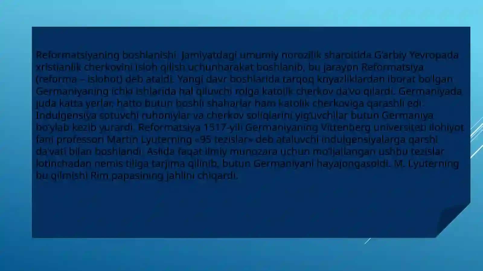 YEVROPADA REFORMATSIYA 3