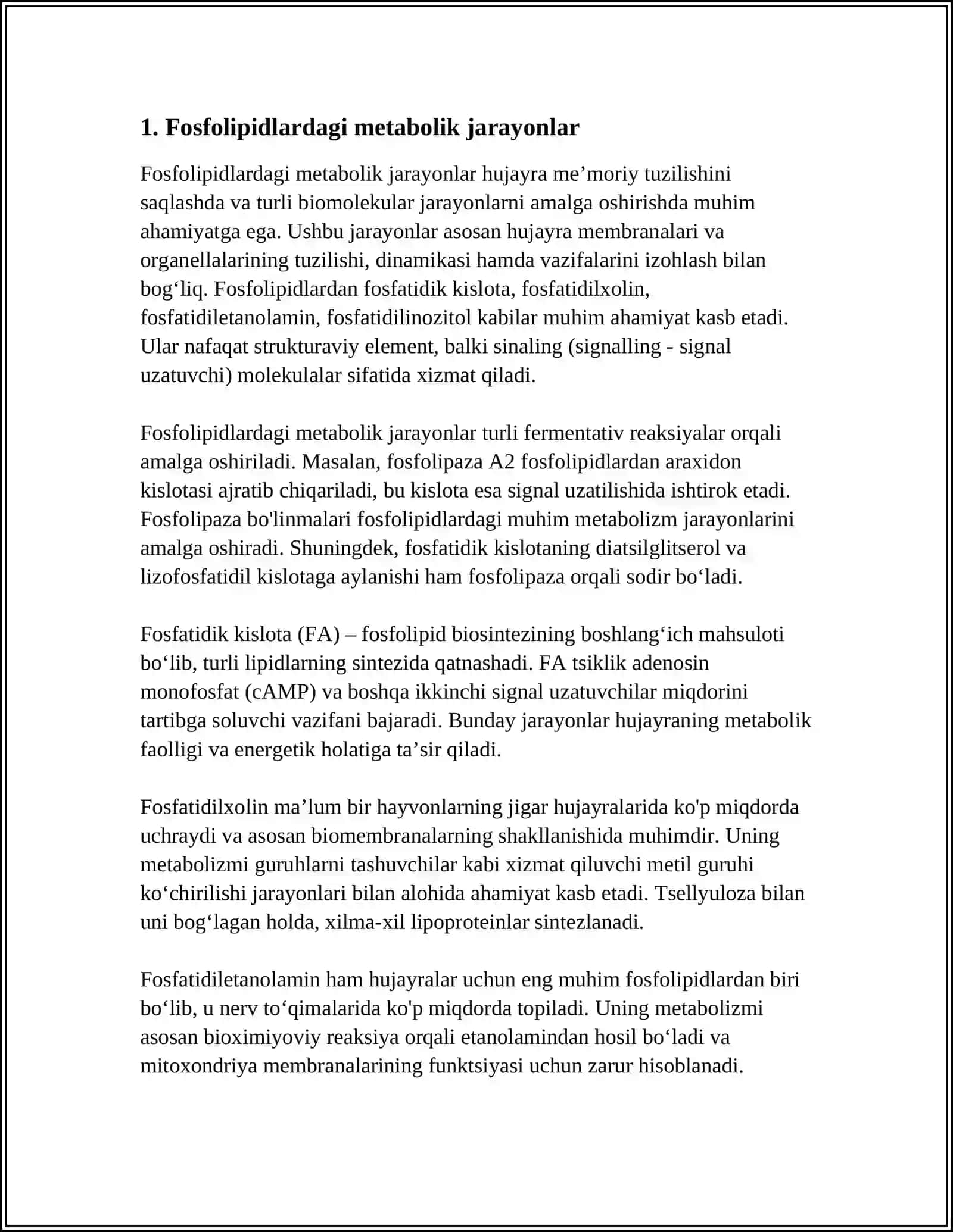 FOSFALIPIDLAR ALMASHINUVI BUZILISHI 3