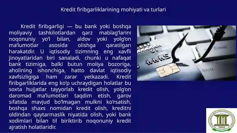 Kredit firibgarliklarining iqtisodiy va ijtimoiy oqibatlari 3