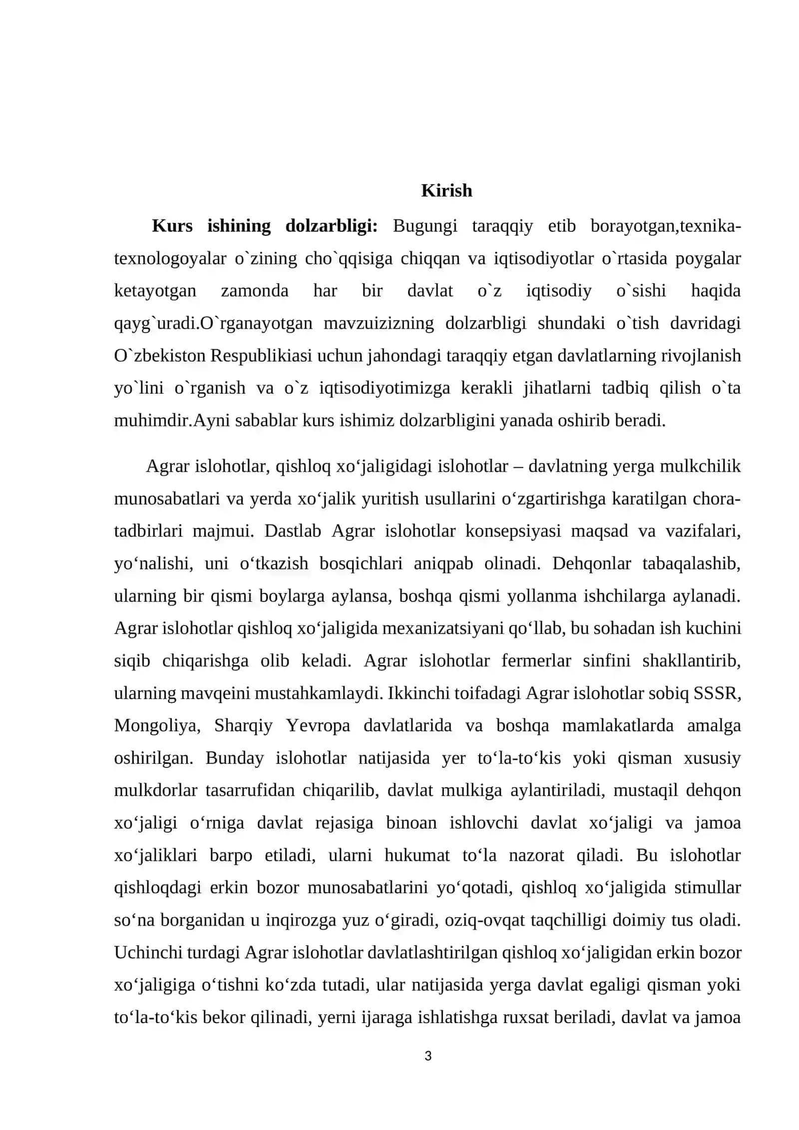 Yaqin va O'rta Sharq iqtisodiyotida agrar soha va uning rivojidagi muammolar 3