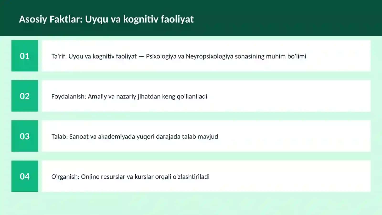 Uyqu va kognitiv faoliyat 3