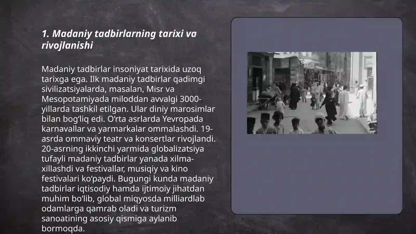 Madaniy tadbirlar va jamoat joylarida o'zini tutish 3