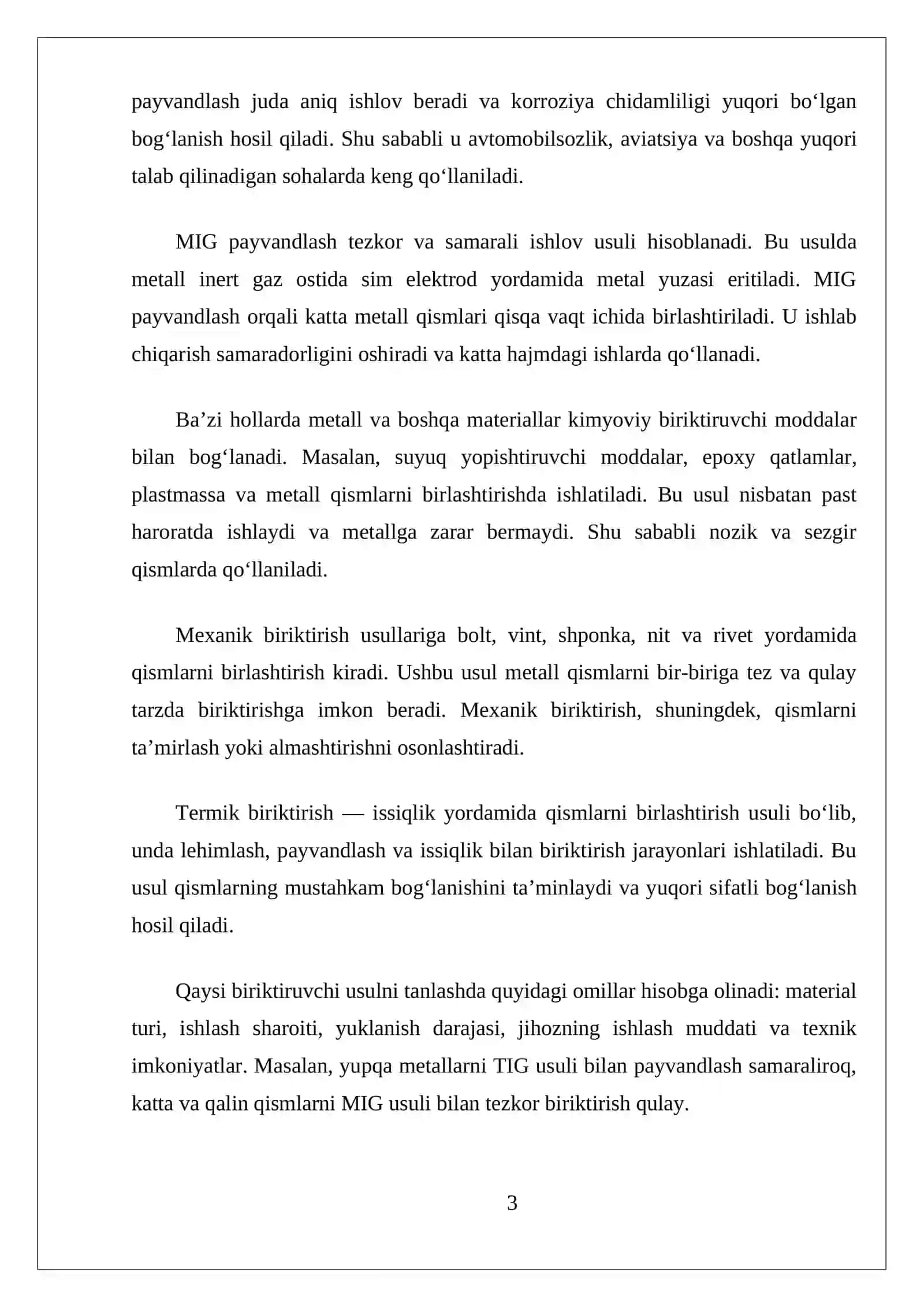 Payvandlash tushunchasi va ahamiyati 3