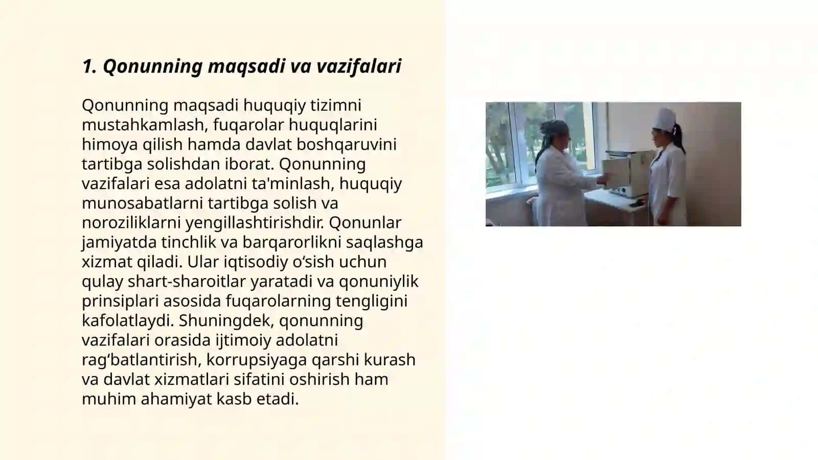 O'zbekiston Respublikasining "Aholining sanitariya epidemiologik osoyishtaligi to'g'risida"gi qonuni 3