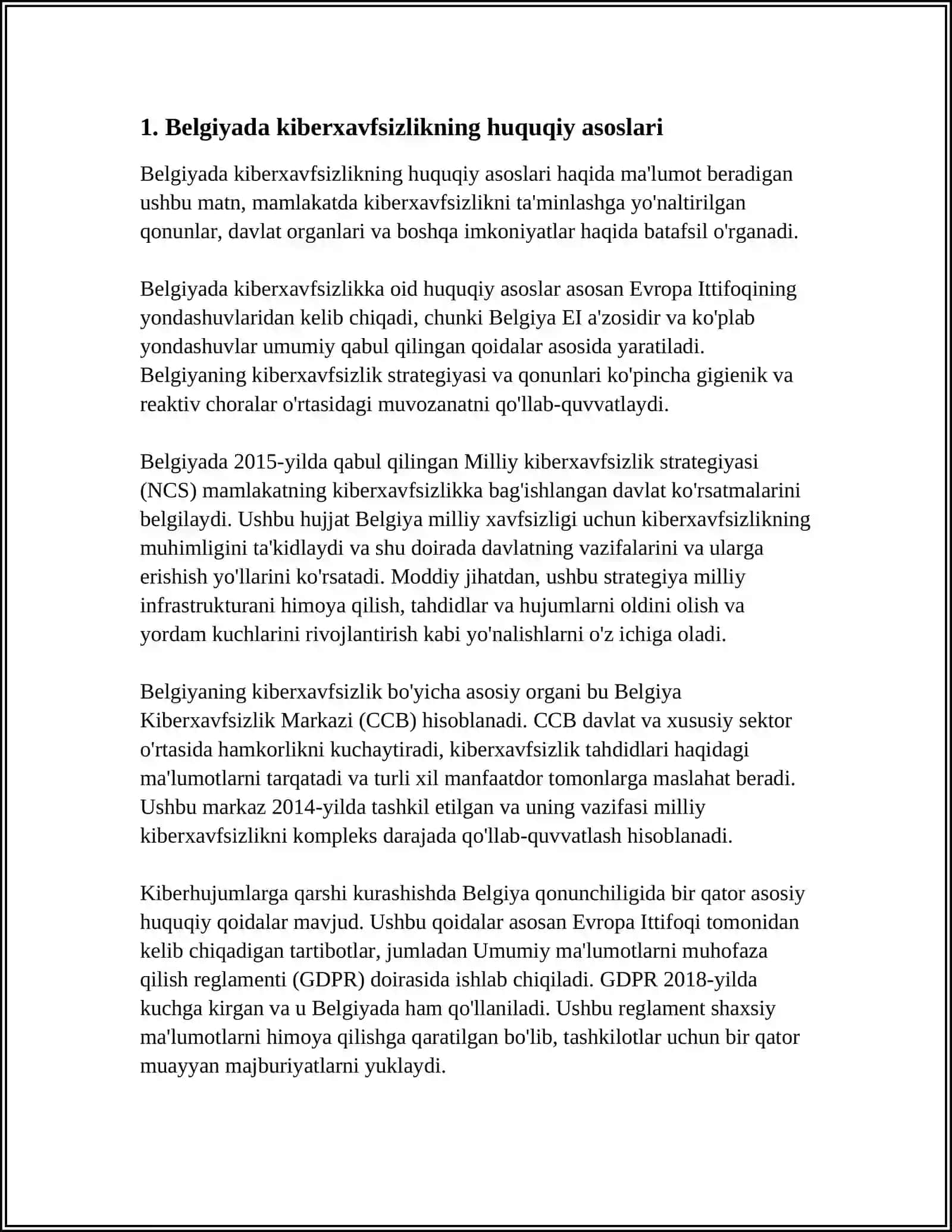 BELGIYA KIBERXAVFSIZLIGI HAQIDA MAʼLUMOT 3
