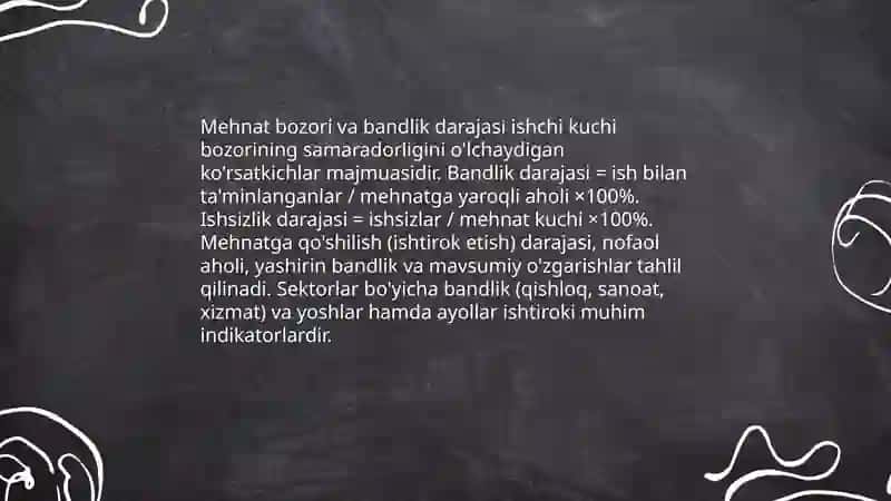Mehnat bozori va bandlik darajasi 3