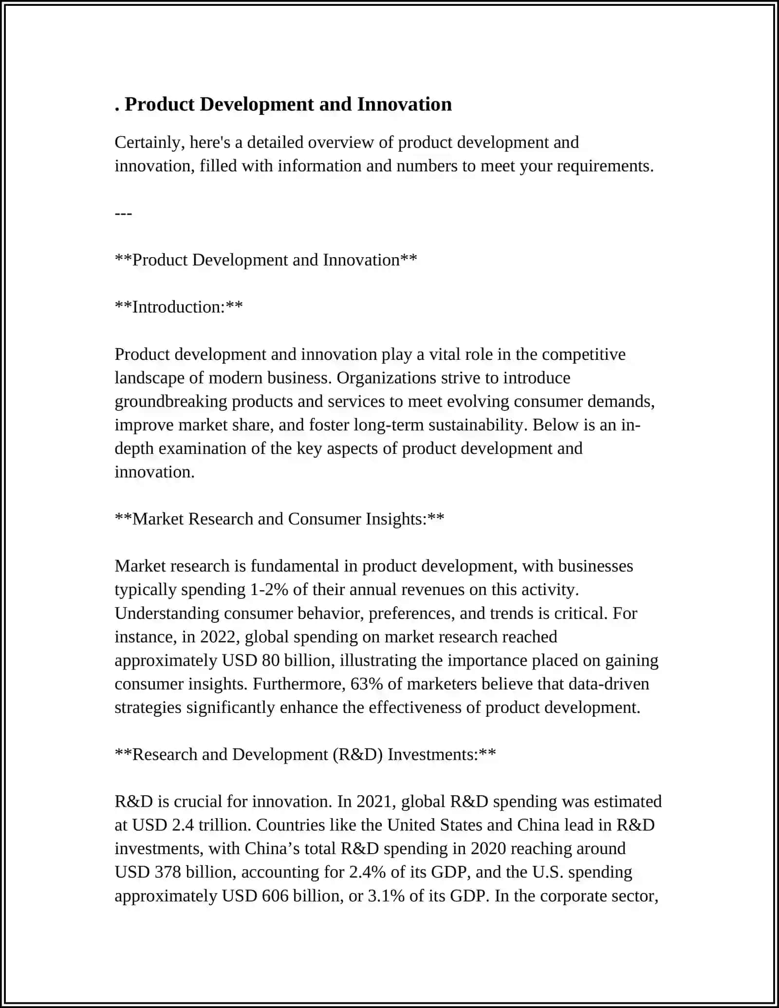 Product Development and Innovation 3