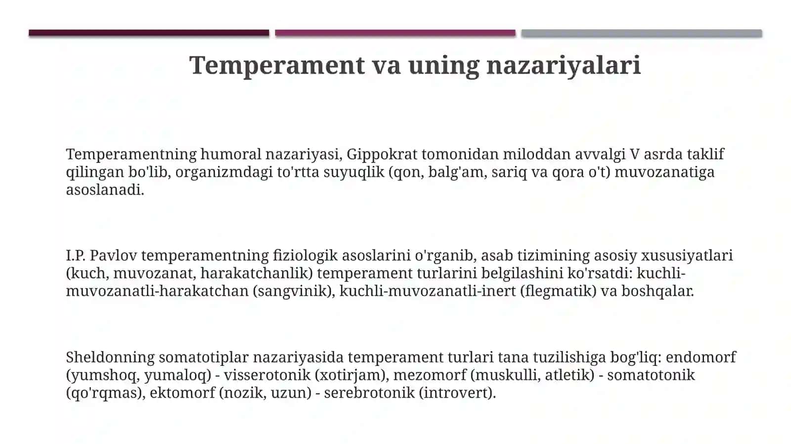 Temperament va uning nazariyalari 3