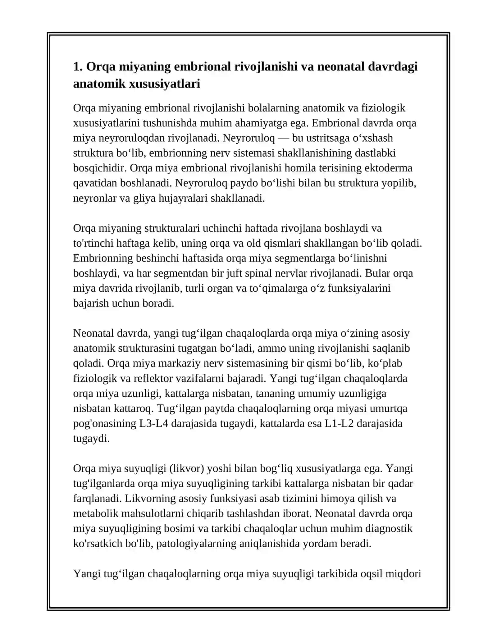 BOLALARDA ORQA MIYA ANOTOMO-FIZIOLOGIK HUSUSIYATLARI 3