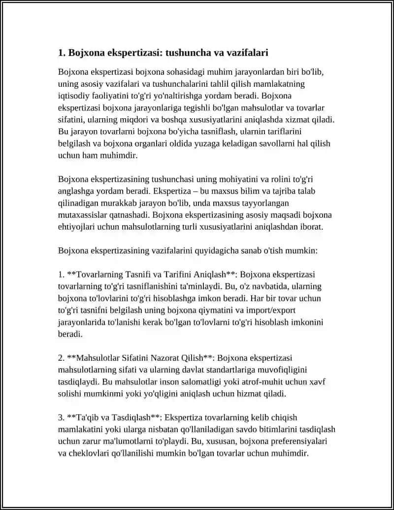 BOJXONA EKSPERTIZASI VA UNING IQTISODIYOTDAGI ROLI 3