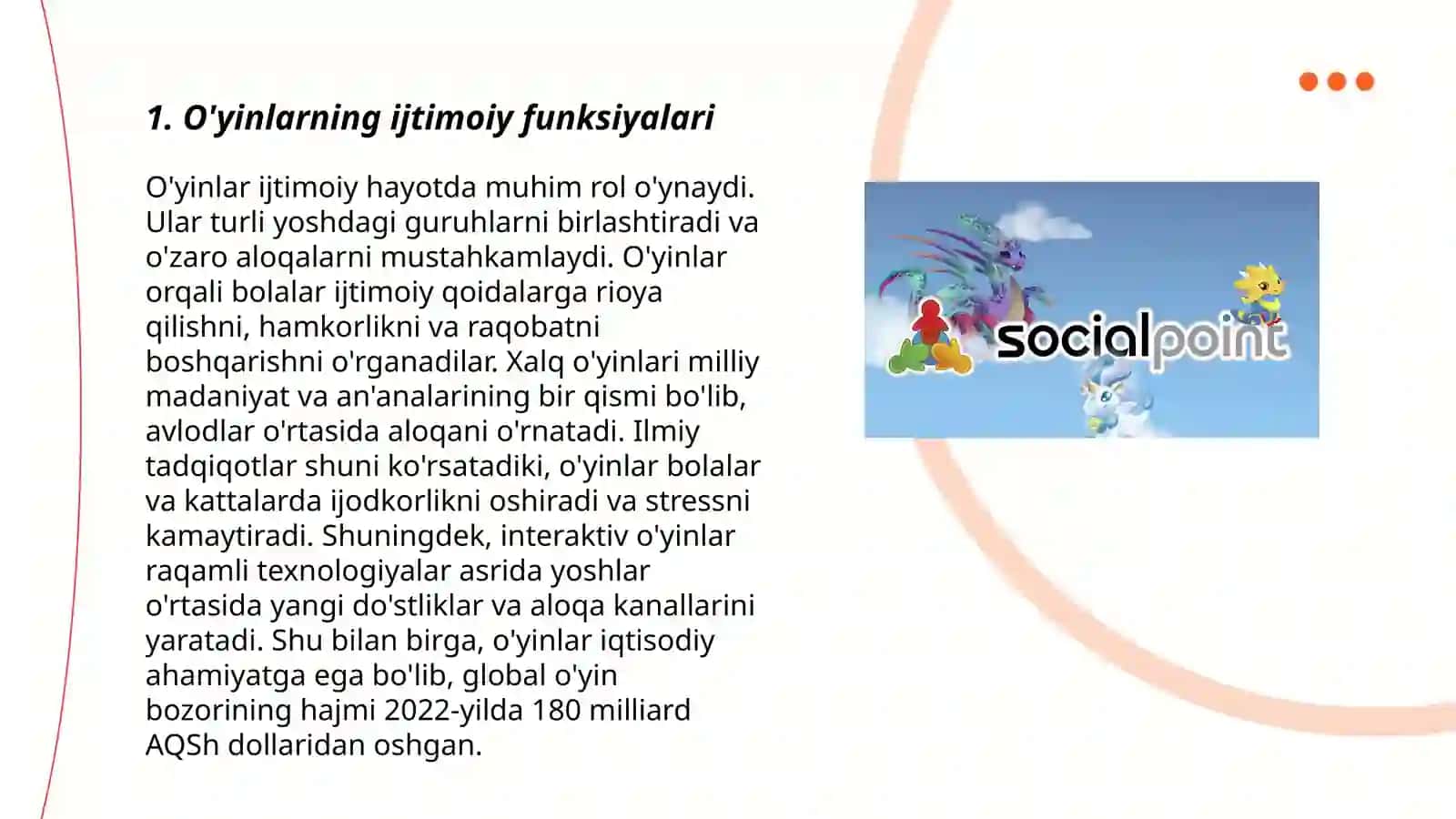 O'yinlar ijtimoiy faoliyat sifatida 3