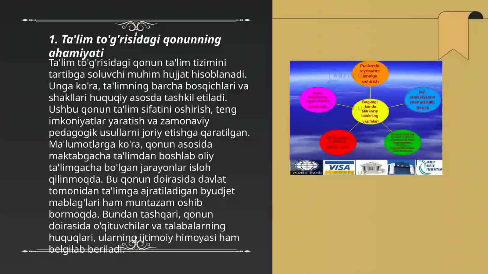 TAʼLIM TOʻGʻRISIDA QONUN VA KADRLAR TAYYORLASH MILLIY DASTURINING QABUL QILINISHI 3
