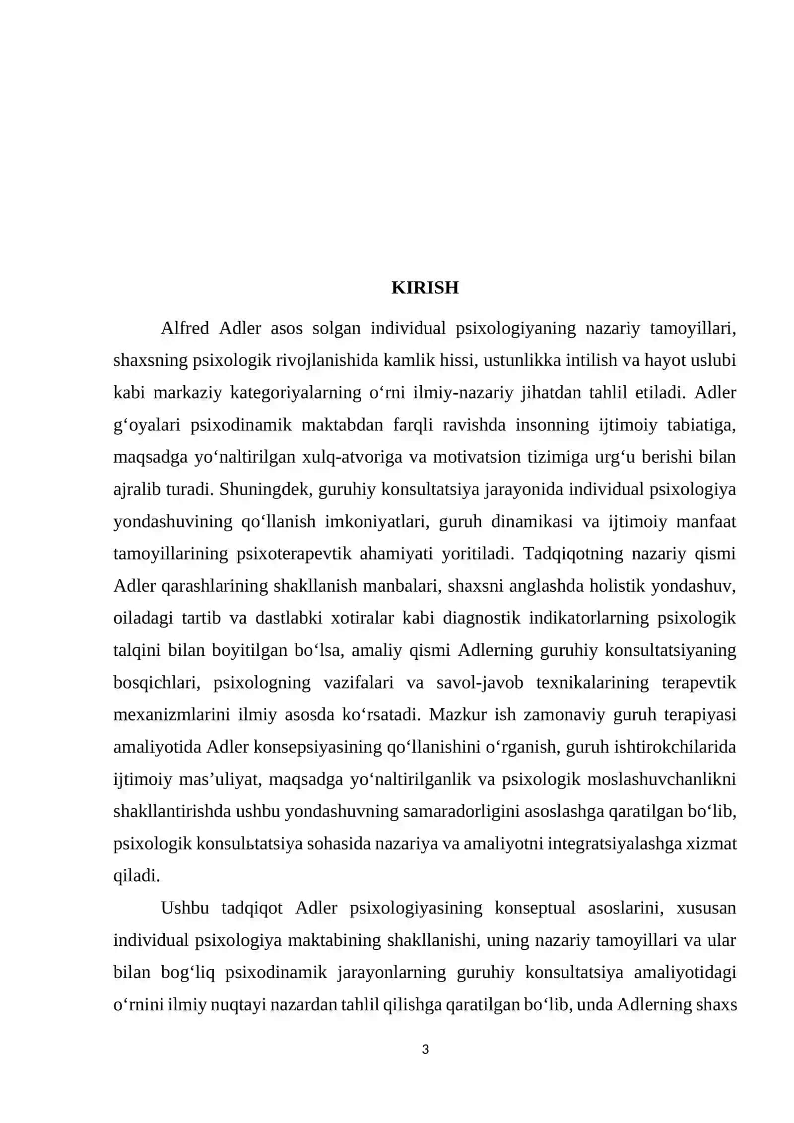 ADLER TALQINIDAGI GURUHIY KONSULTATSIYA 3