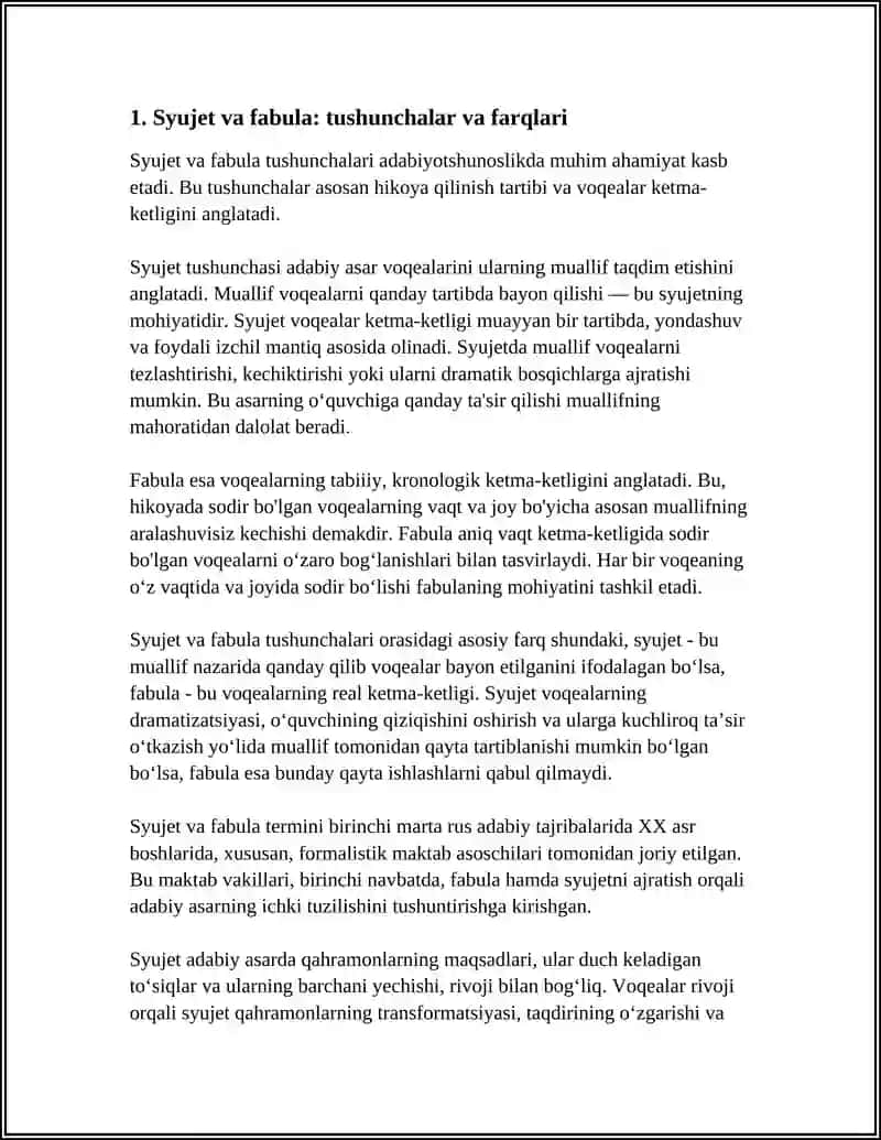 SYUJET UNSURLARI VA TURLARI 3
