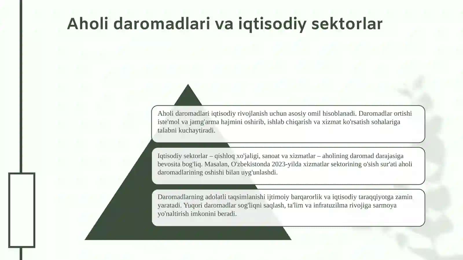 Aholi daromadlarining iqtisodiy sektorlar rivojlanishiga ta’siri 3