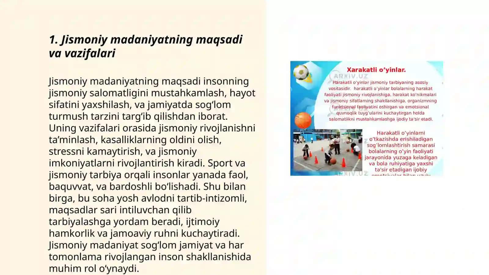 Jismoniy madaniyat nazariyasi va metodikasi fanning maqsadi vazifalari 3
