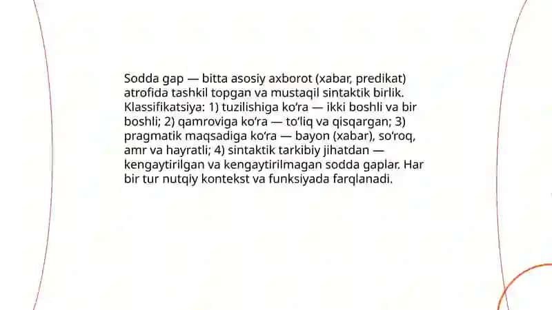 Sodda gaplarning nutqiy qo‘llanishi va pragmatik xususiyatlari 3