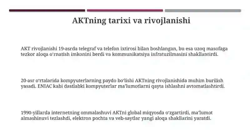 Axborot kommunikatsiya texnologiyalari 3