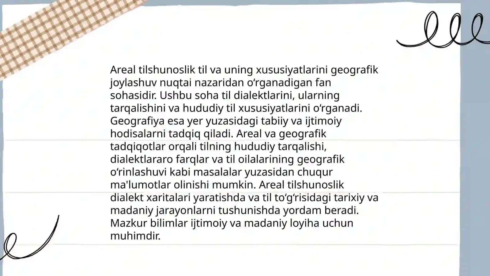 Areal tilshunoslik va geografiya 3