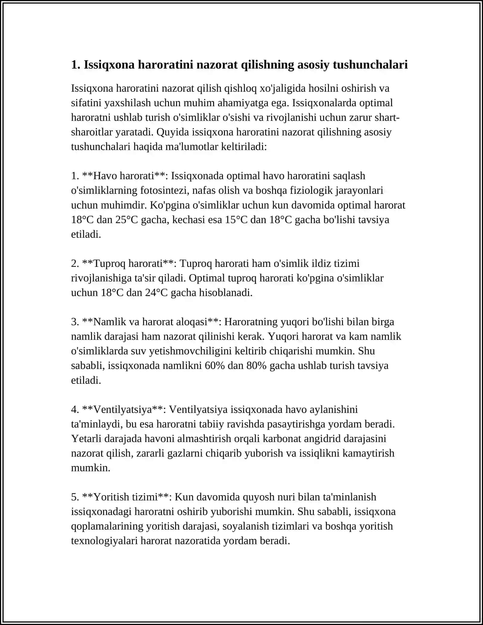 ISSIQXONA HARORATINI NAZORAT QILISH TIZIMI 3