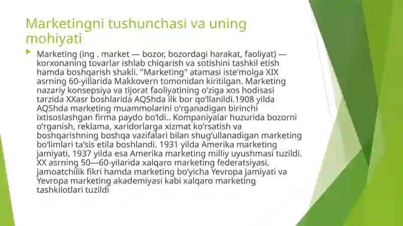 Marketingning nazariy asoslari, kursning predmeti va o‘rganishusullari 3