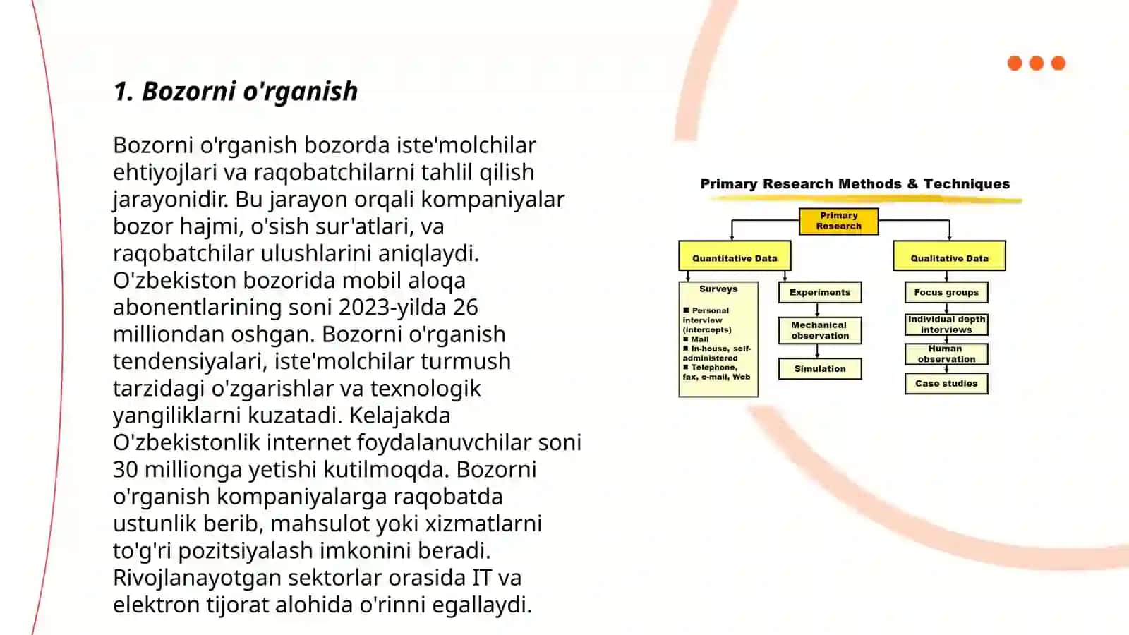 Marketing tadqiqotlari va tadqiqot turlari 3