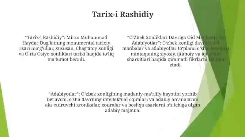 O'Zbek Xonliklari Davriga Oid Manbalar Va Adabiyotlar 3