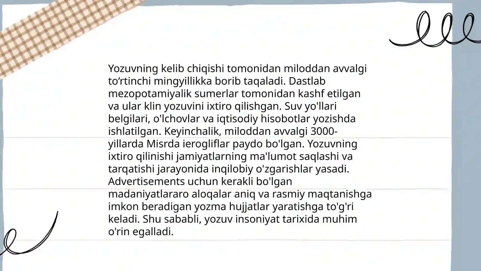 Yozuv va uning turlari 3