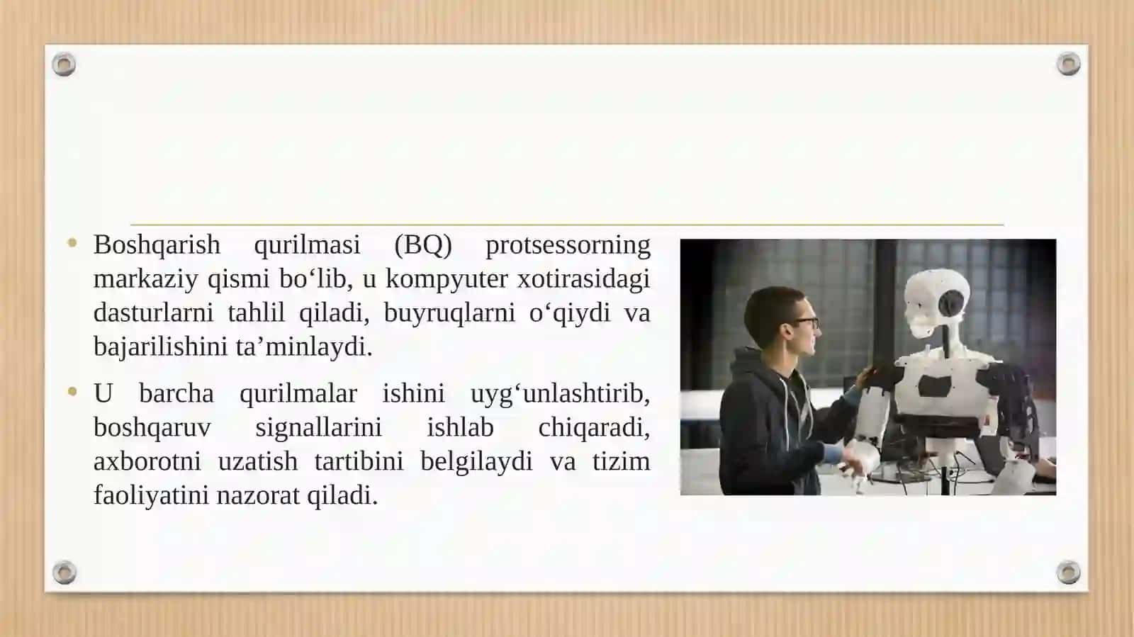 Boshqarish qurilmasining funksiyalari nimalardan iborat 3